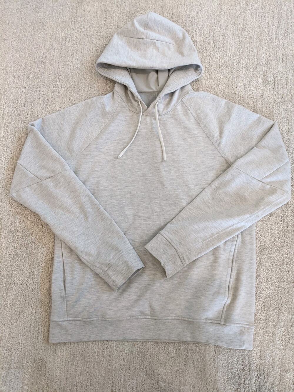 Lululemon City Sweat Pullover Hoodie Heathered Ultra Light Grey Medium